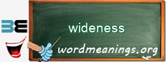 WordMeaning blackboard for wideness